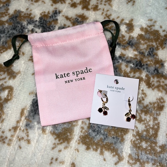 Kate Spade Cherry Huggies Earrings!